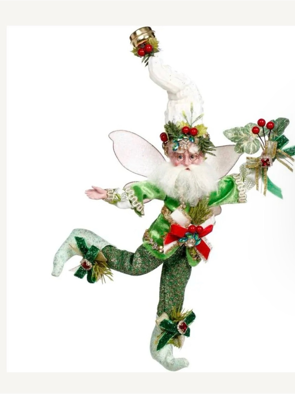 Mark Roberts Holly and Ivy Fairy Ornament 51.26234 10” and original box